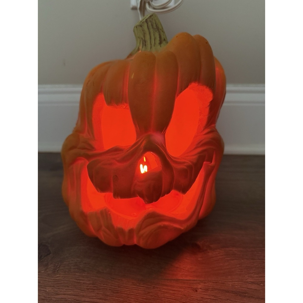 VTG 1995 Trendmasters Foam Light Up Pumpkin Melting Mold 9"